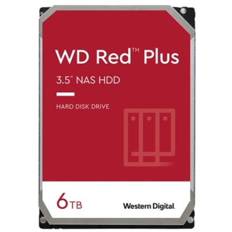 WD Red Plus WD60EFPX - disque dur - 6 To - SATA 6Gb/s