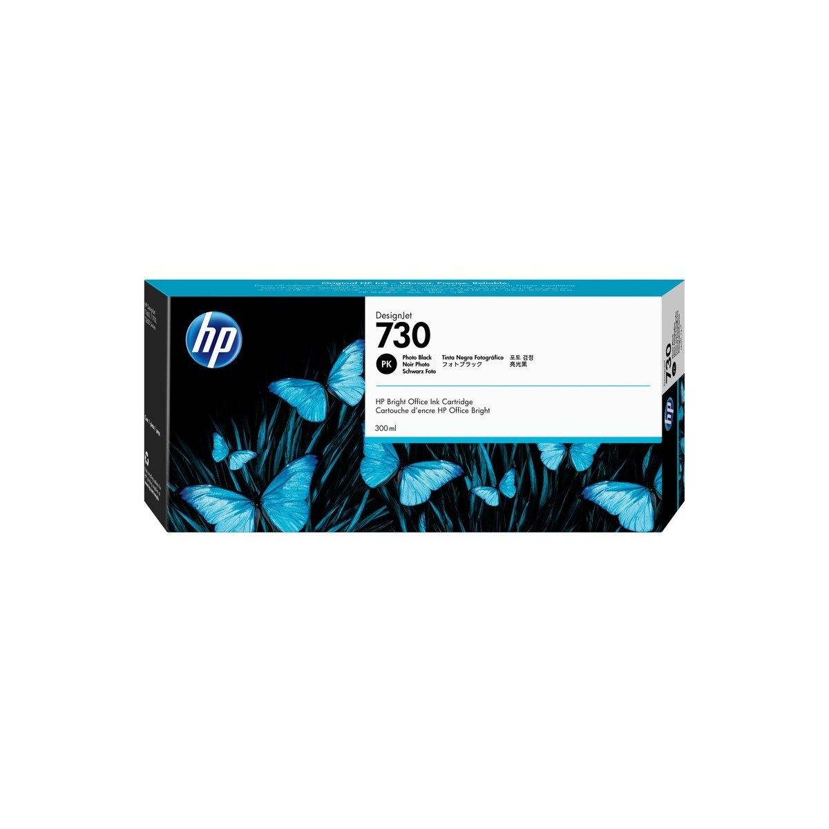 HP 730 - 300 ml - haute capacité - photo noire - originale