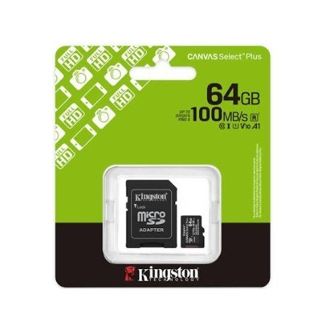 Kingston Canvas Select Plus - carte mémoire flash - 64 Go - microSDXC