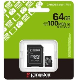 Kingston Canvas Select Plus - carte mémoire flash - 64 Go - microSDXC
